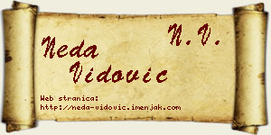 Neda Vidović vizit kartica